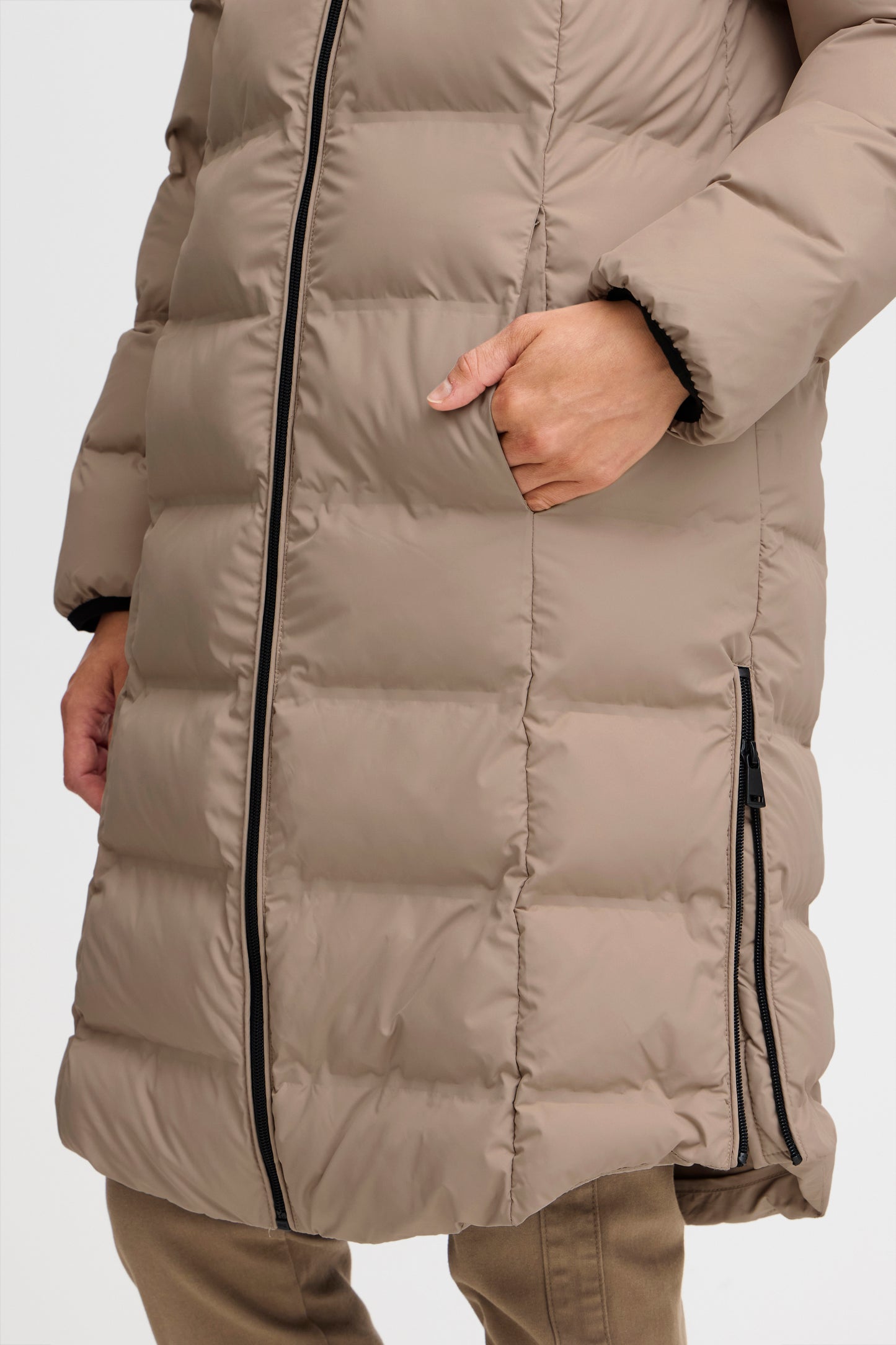 Fransa Bafab Long Jacket - taupe