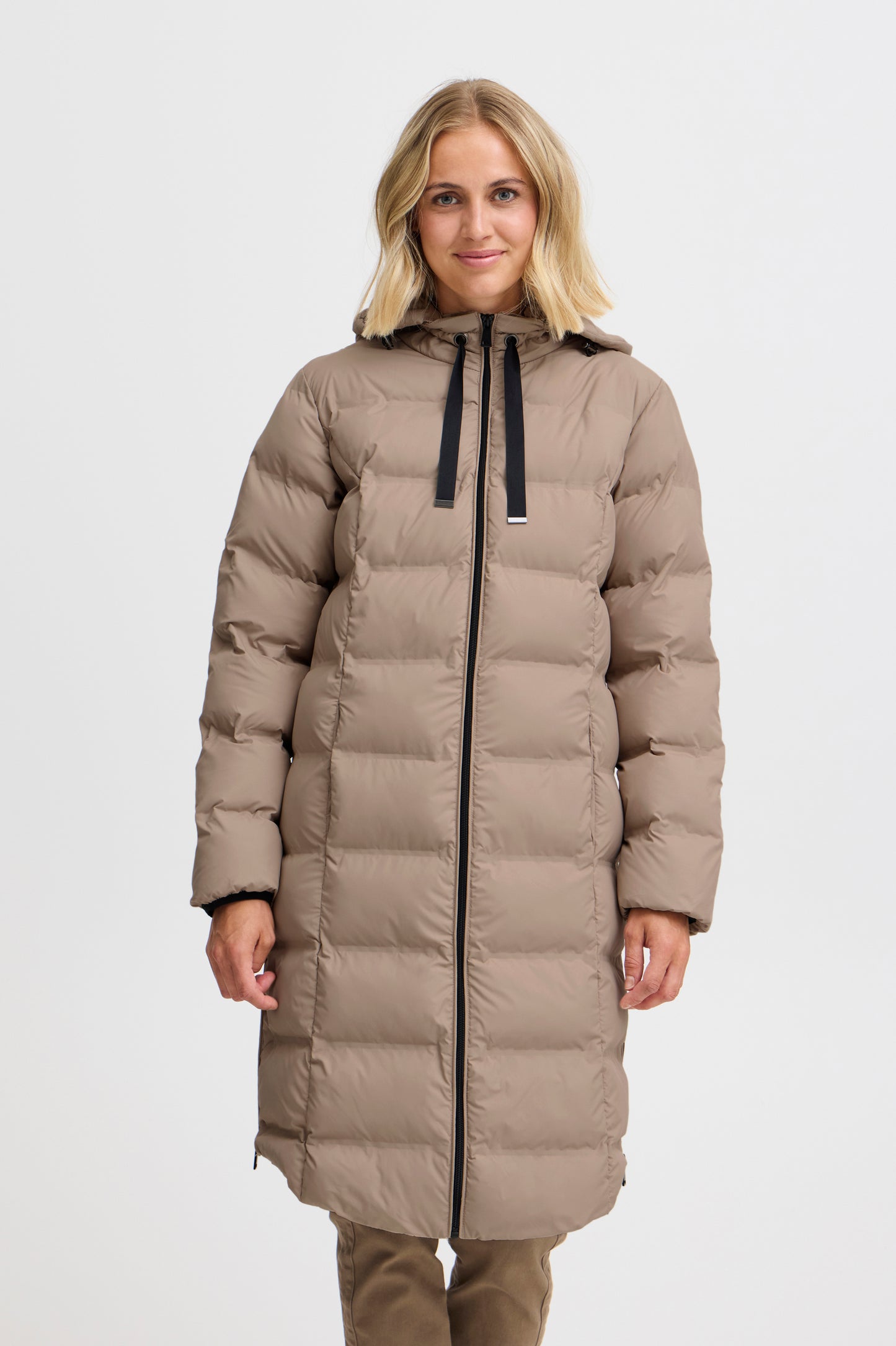 Fransa Bafab Long Jacket - taupe