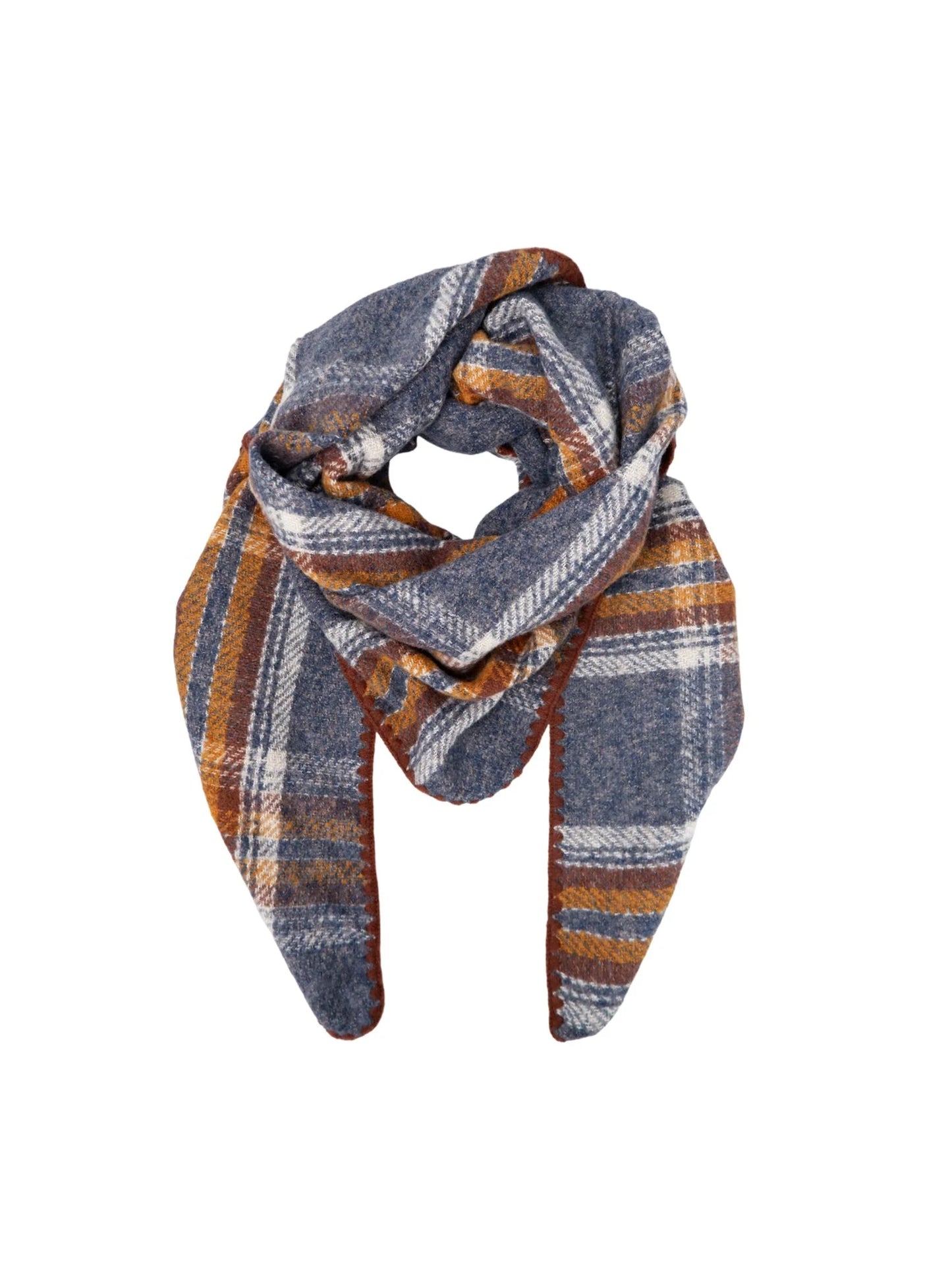 BC Leoni Chequered Scarf - Grey