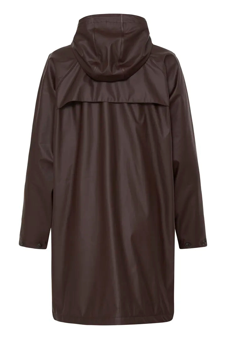 ICHI Tazo Rain Jacket - Brown