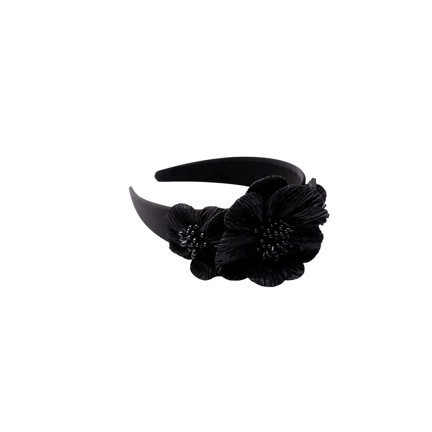 Flower headband - black