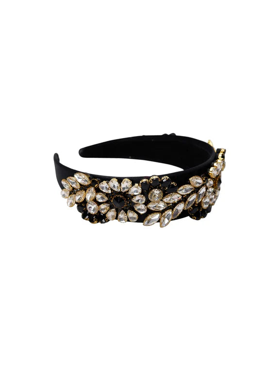 BC Daphne Rhinestone Headband - Black