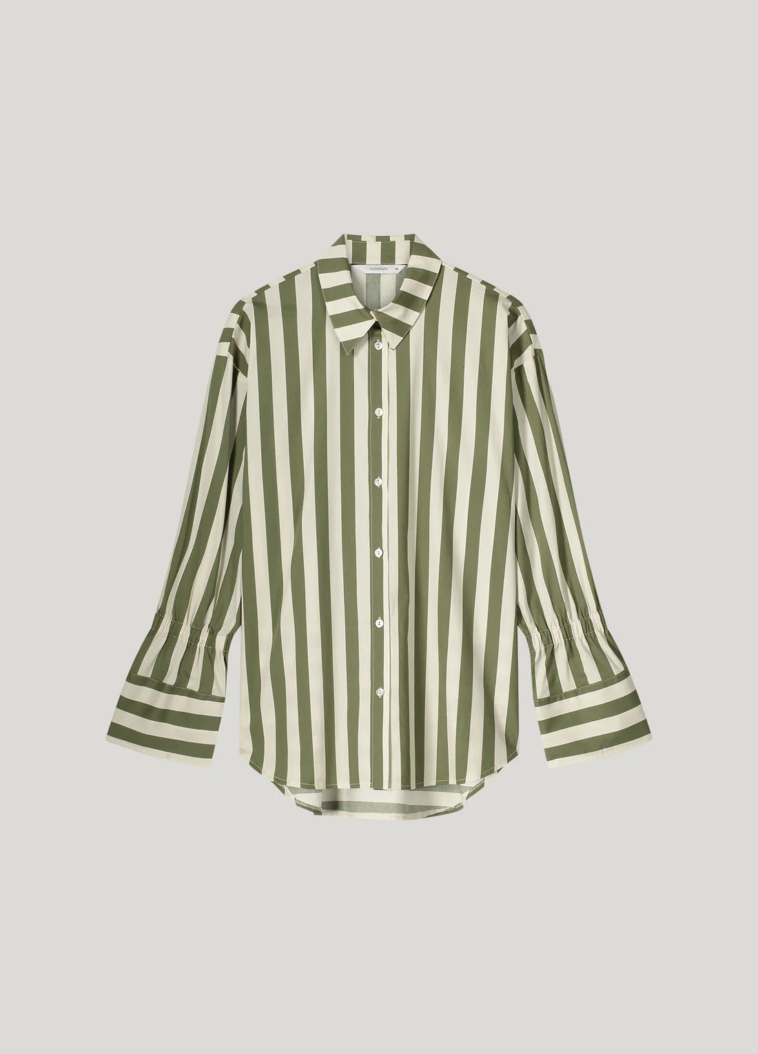 Summum Striped Shirt - combat green