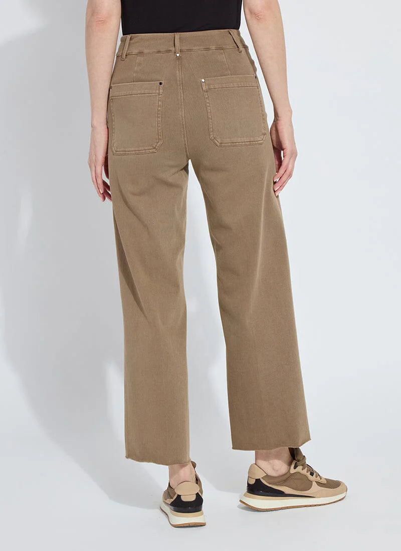 Lysee Erin Wide Leg Denim - Smoked Olive
