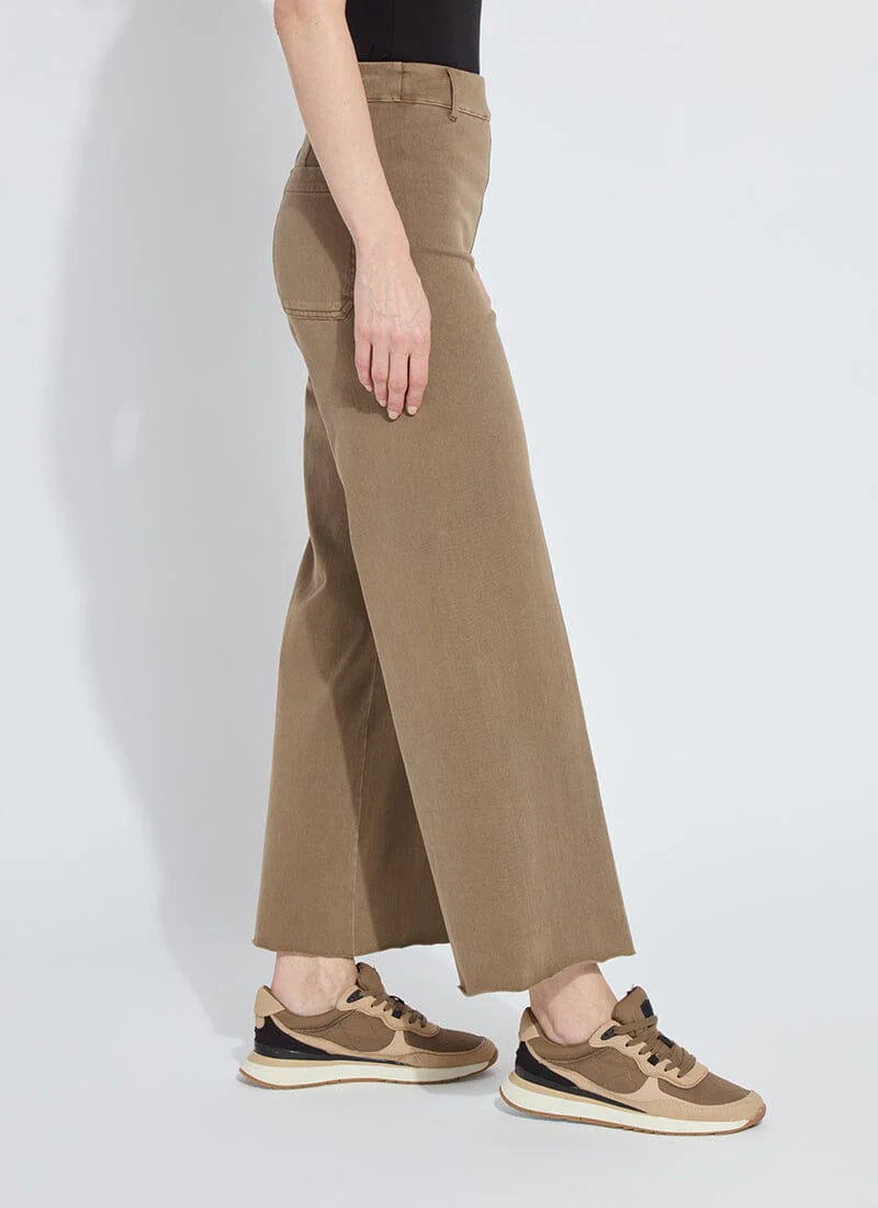 Lysee Erin Wide Leg Denim - Smoked Olive