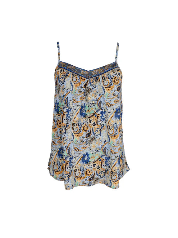 BC Luna Vea Strap Top - Botanical Blue