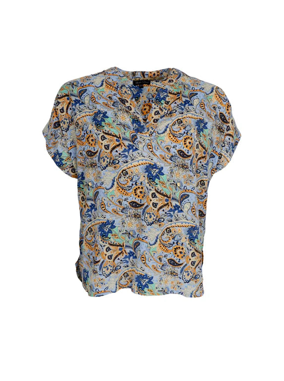 BC Luna Andrea SS Top - Botanical Blue