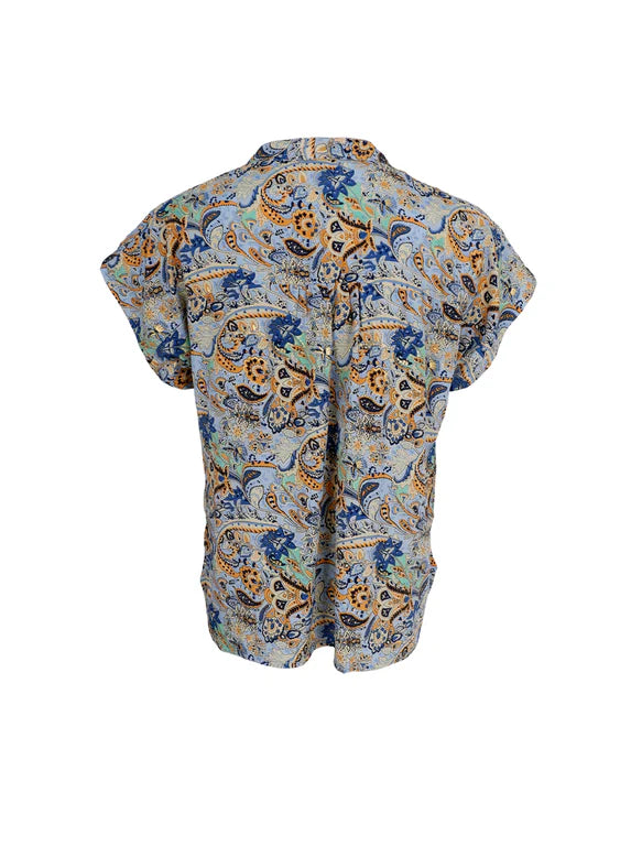 BC Luna Andrea SS Top - Botanical Blue