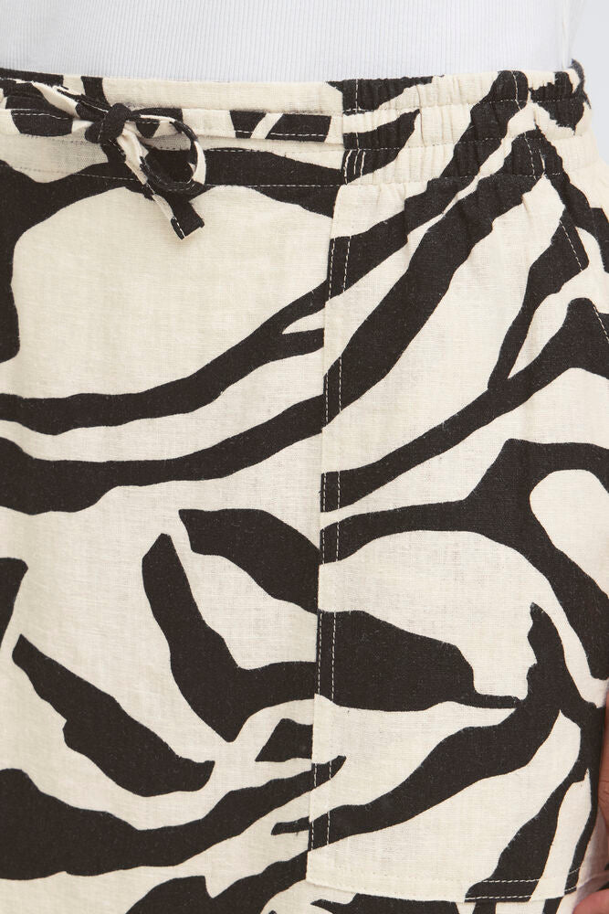 ICHI Linno Skirt - Graphic Animal