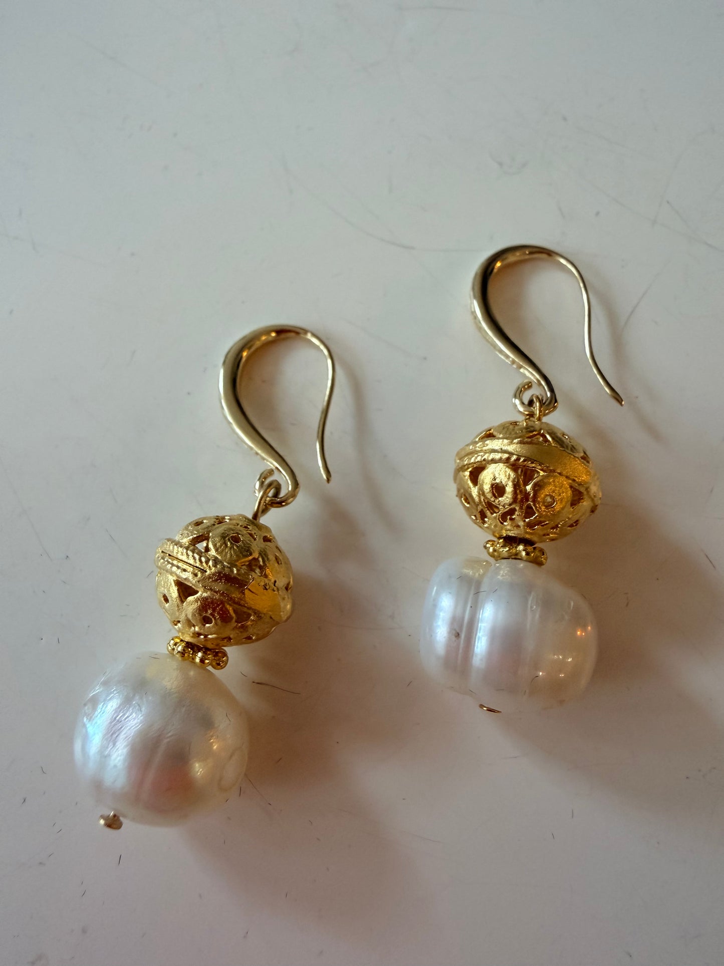 DW Pearl Earrings - gold/pearl (2)