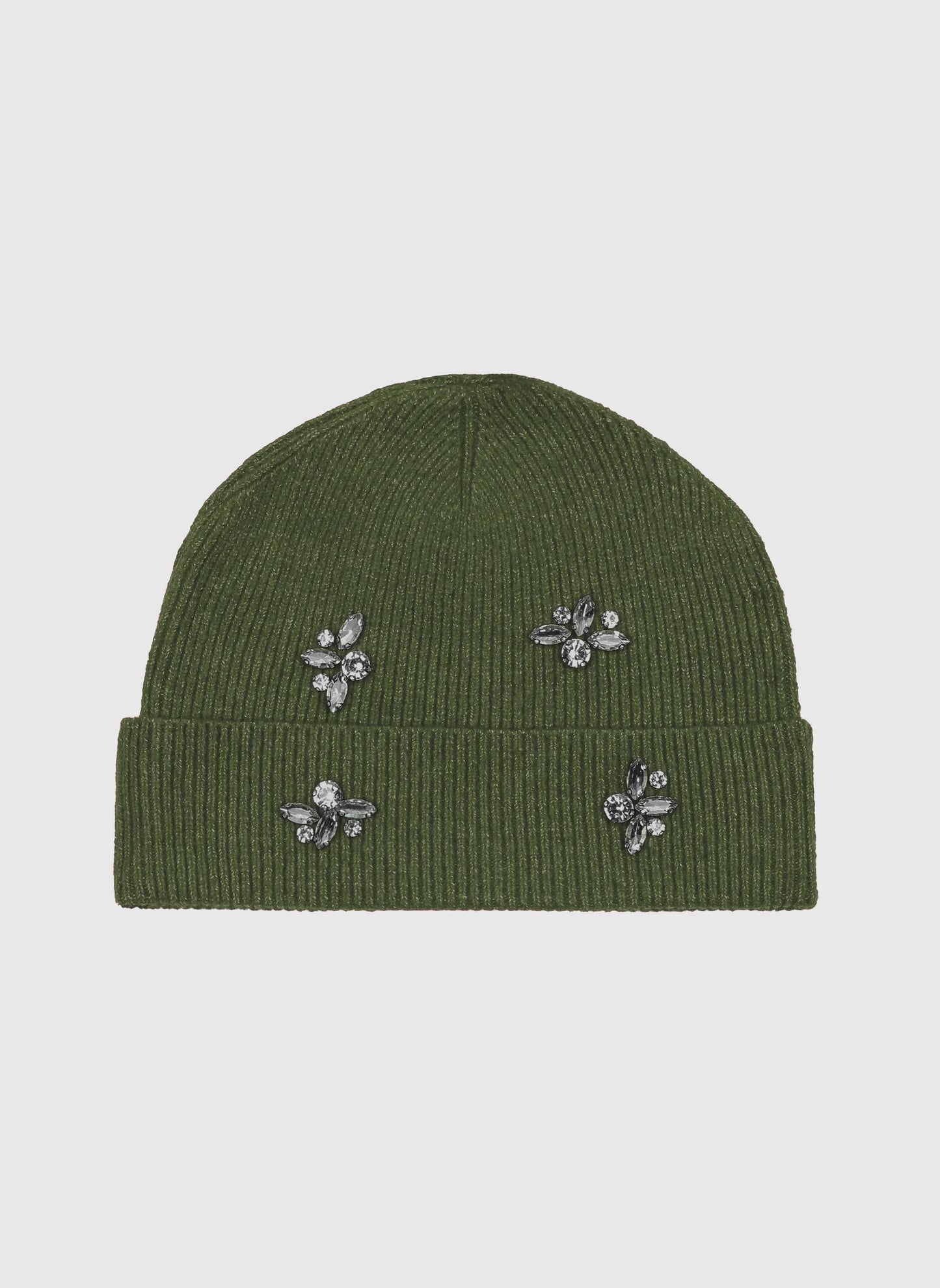 Embellished Beanie - khaki