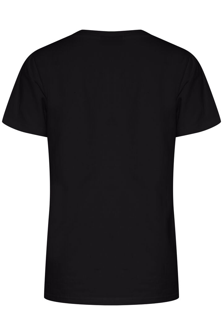 Fransa Shoulder Tee - Black
