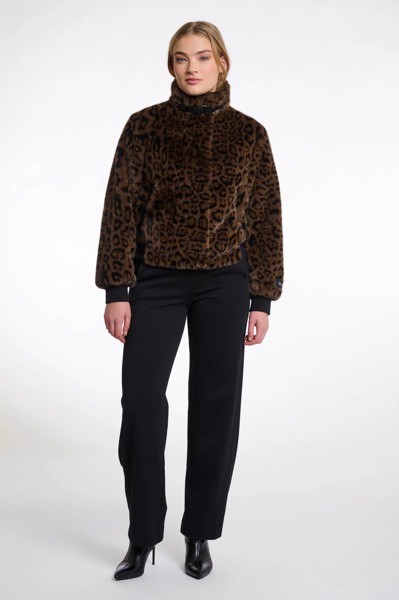 R&P Ambra Faux Fur Jacket - Leopard