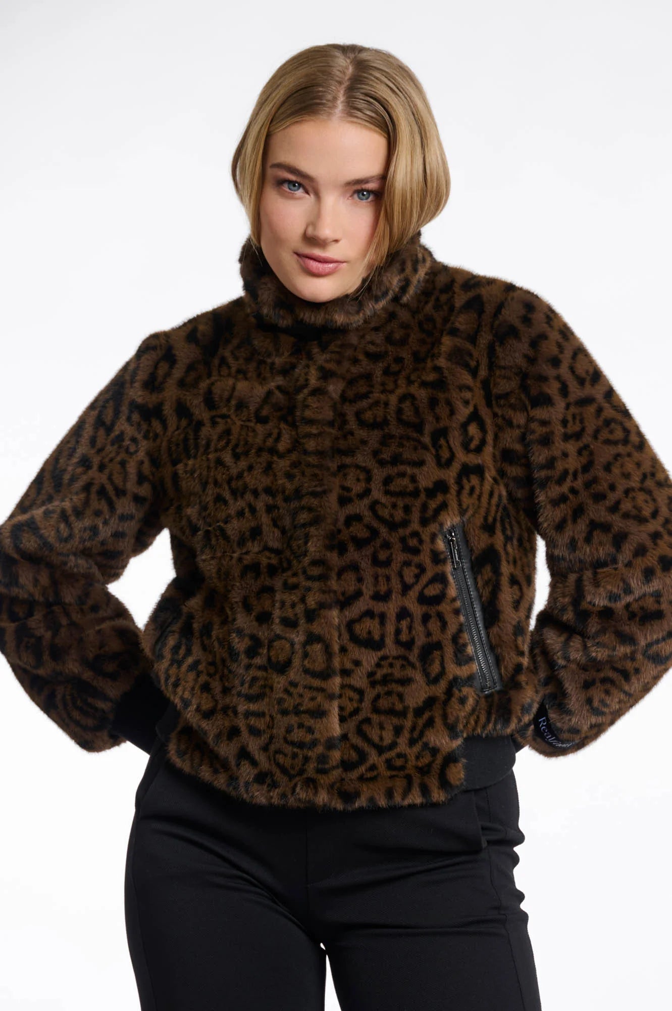 R&P Ambra Faux Fur Jacket - Leopard