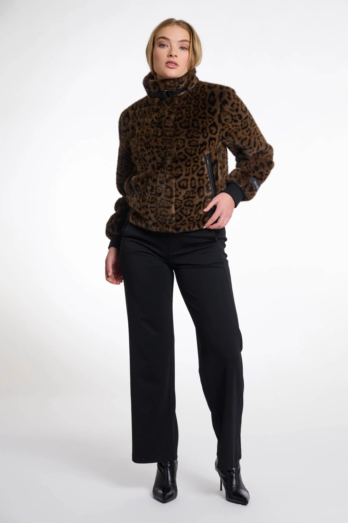 R&P Ambra Faux Fur Jacket - Leopard