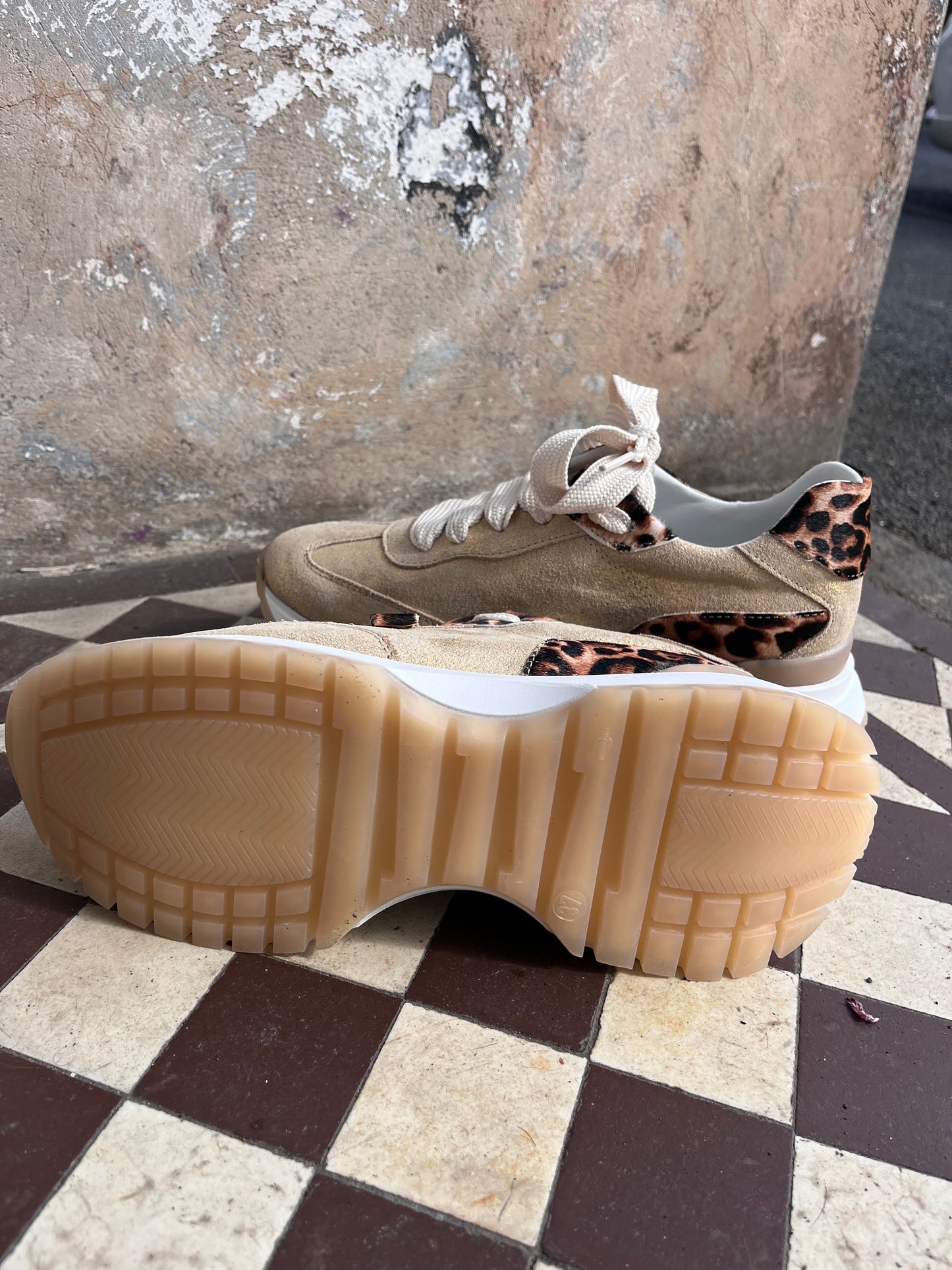 Nemonic Riva sneaker - gold
