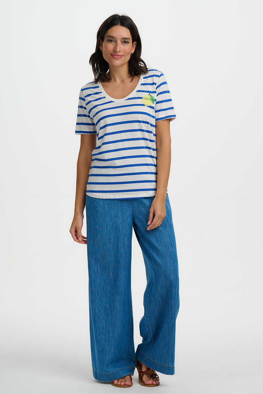 Sugarhill Brighton Sylvie Tee - blue stripes