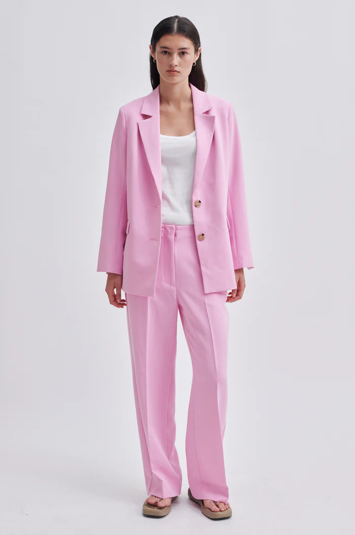 Second Female Evie Classic Trousers - Pink