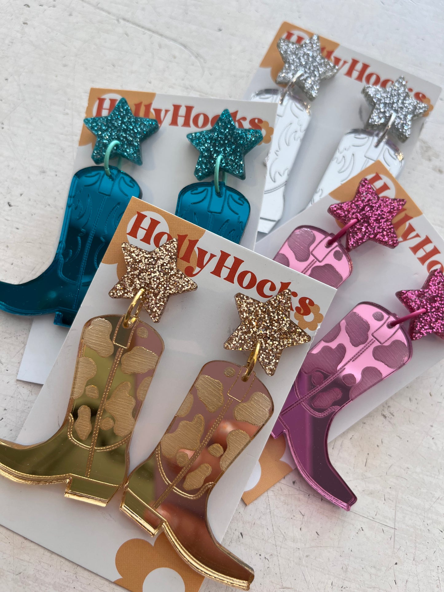 Cowgirl earrings - 4 colours