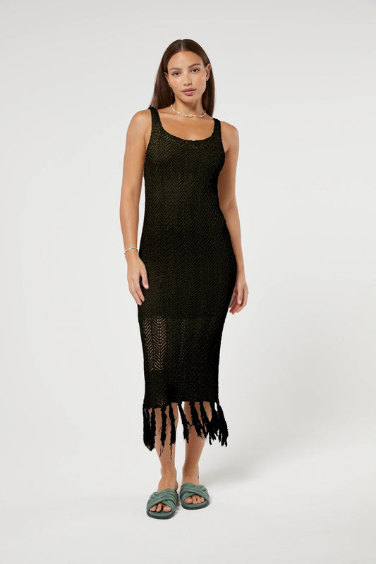 Jovonna London Frans Knitted Dress - Black