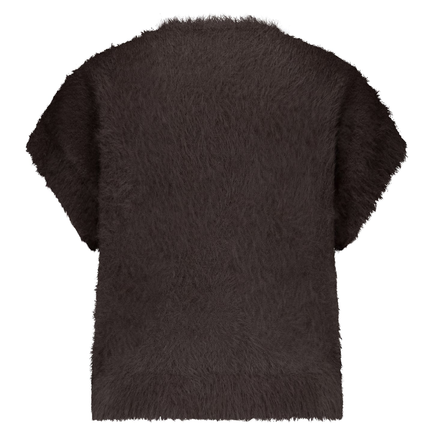 Sleeveless Fuzzy Knit - espresso