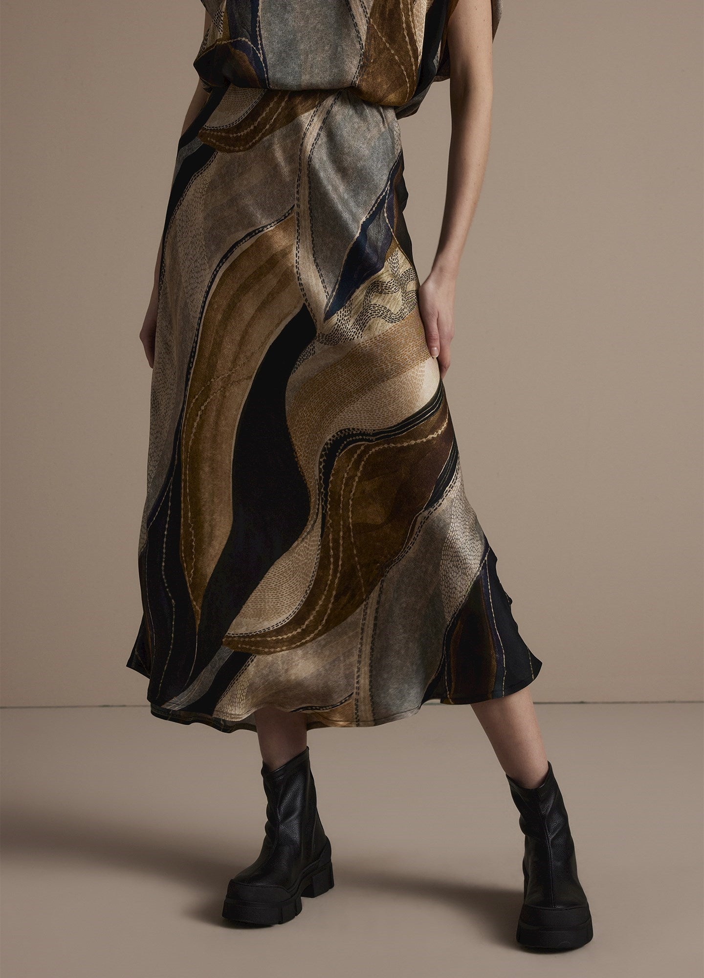 Summum maxi skirt - brown print