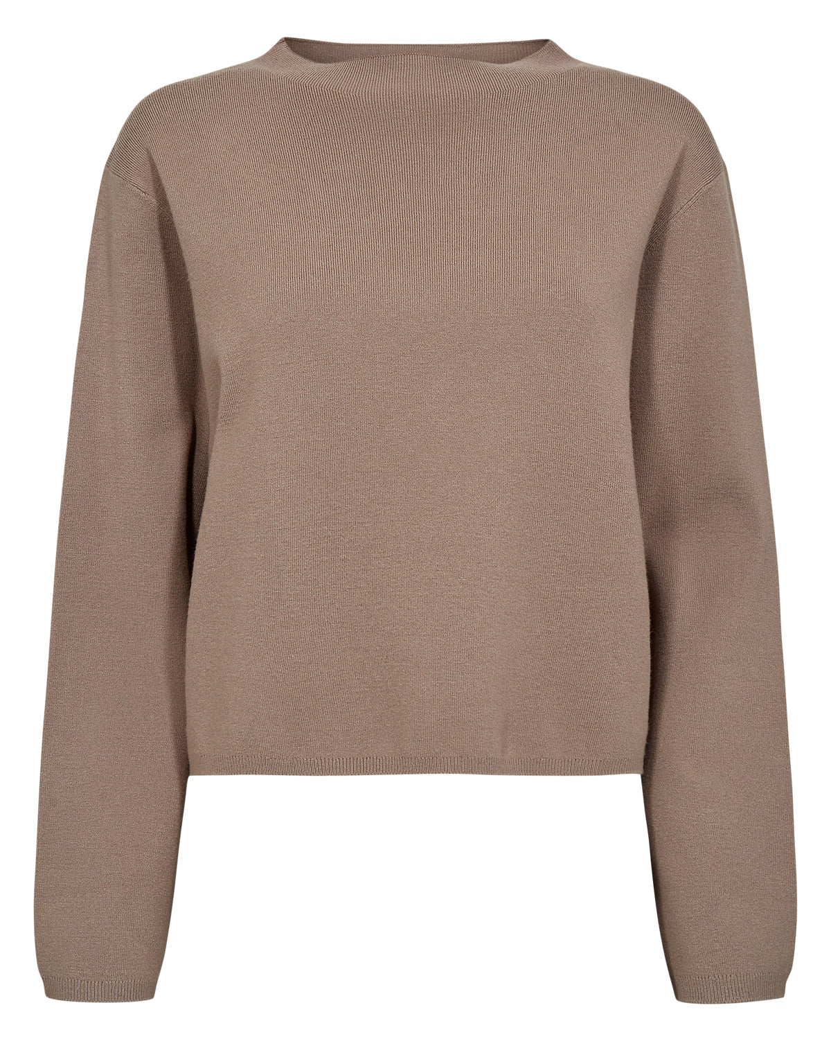 Numph Carma Crop Pullover - Taupe Grey