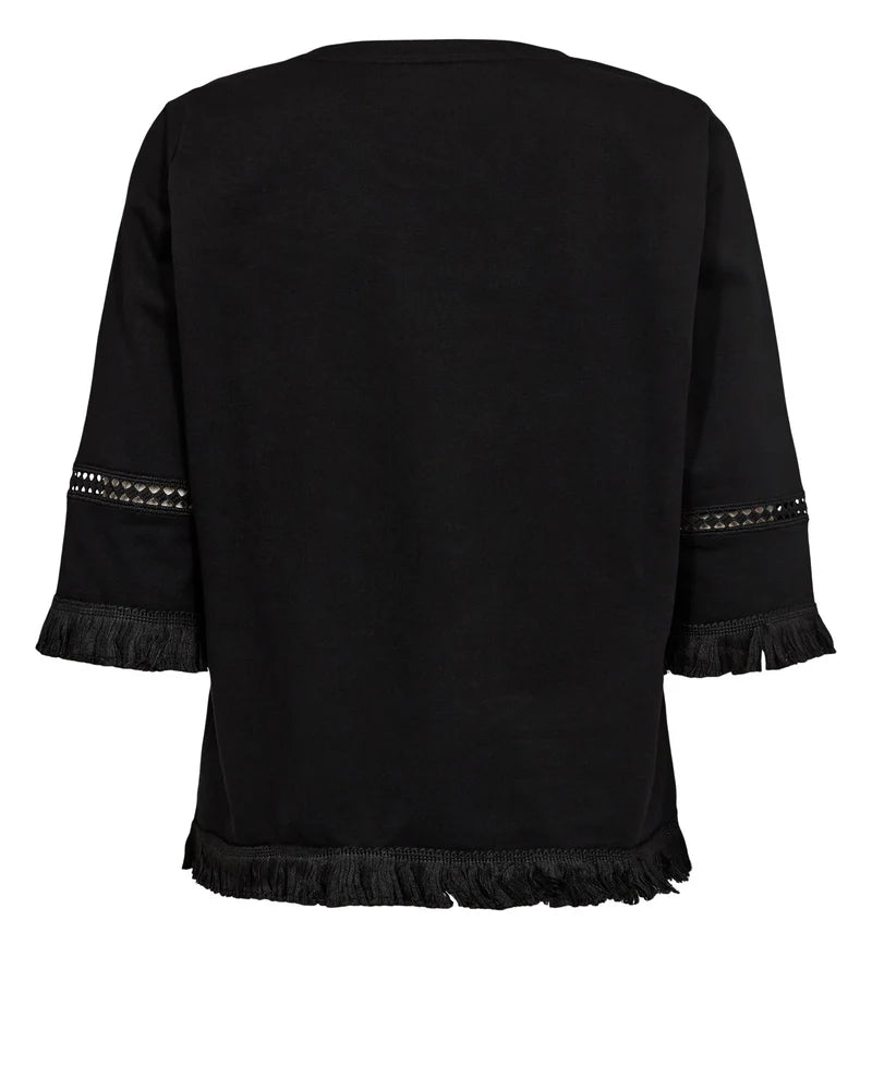 Numph Frilly Top - Black