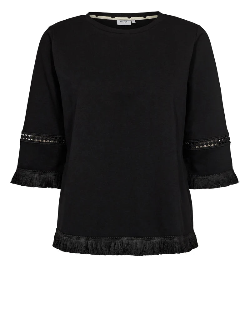 Numph Frilly Top - Black