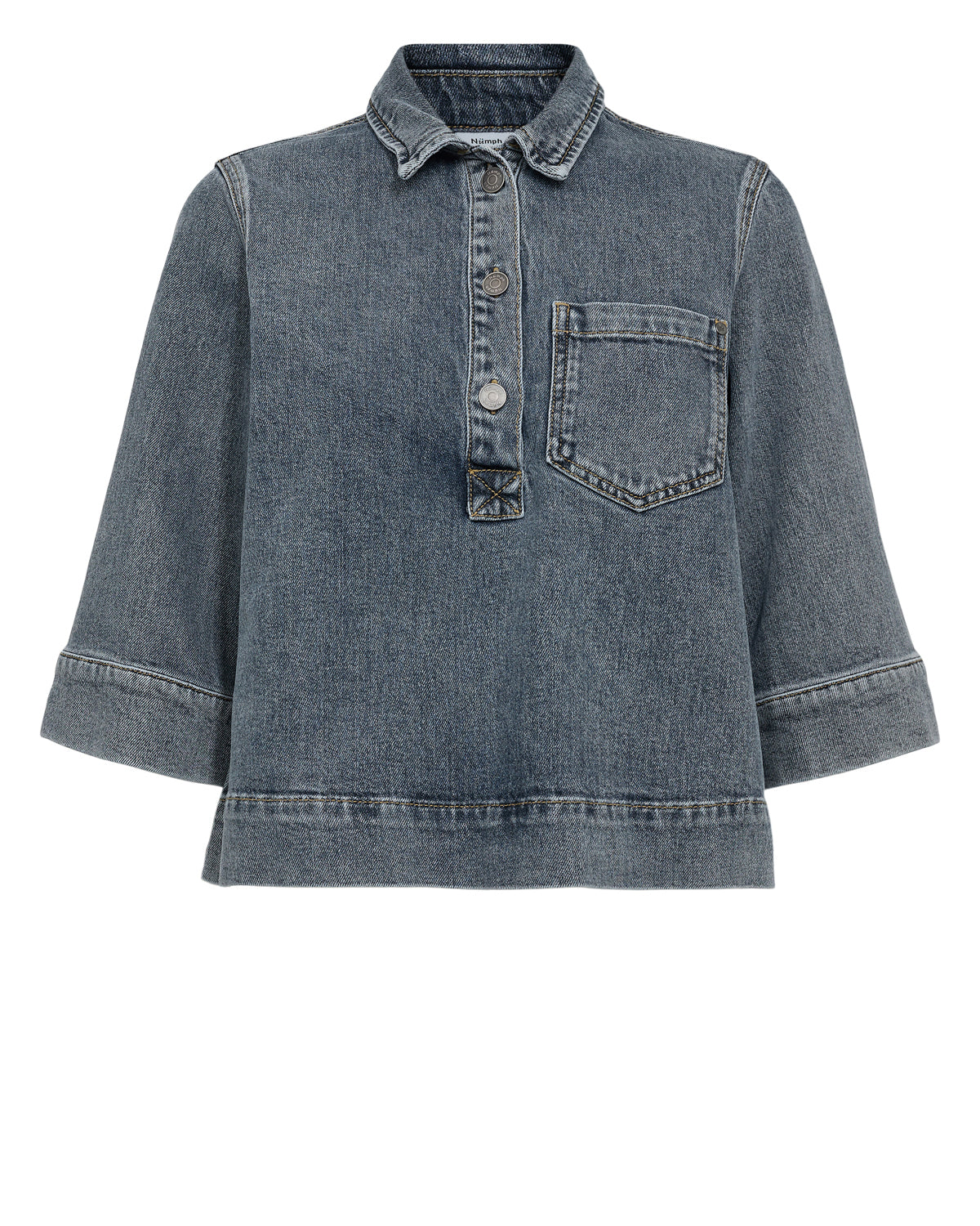 Numph Toronto Shirt - Blue Washed Denim