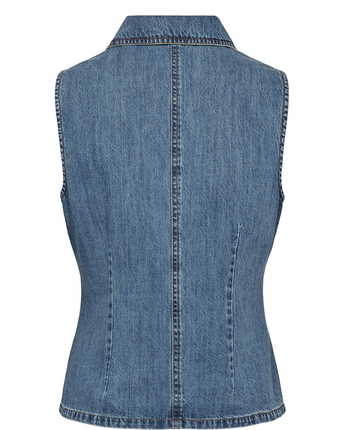 Numph Sandie Vest - Medium Blue Denim