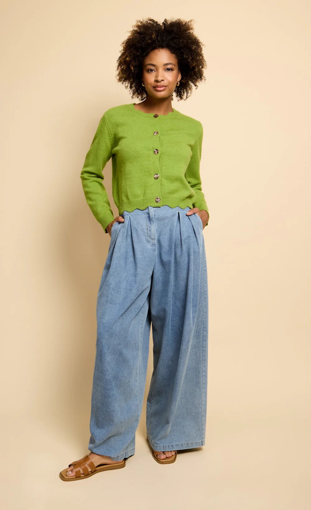 LM Cardigan - lime
