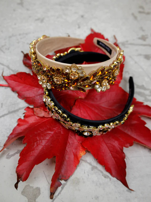 BC Daphne Rhinestone Headband - Golden