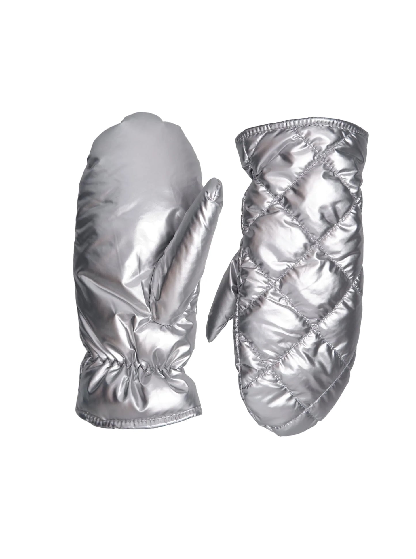 BC Paloma Quilted Mittens - Silver