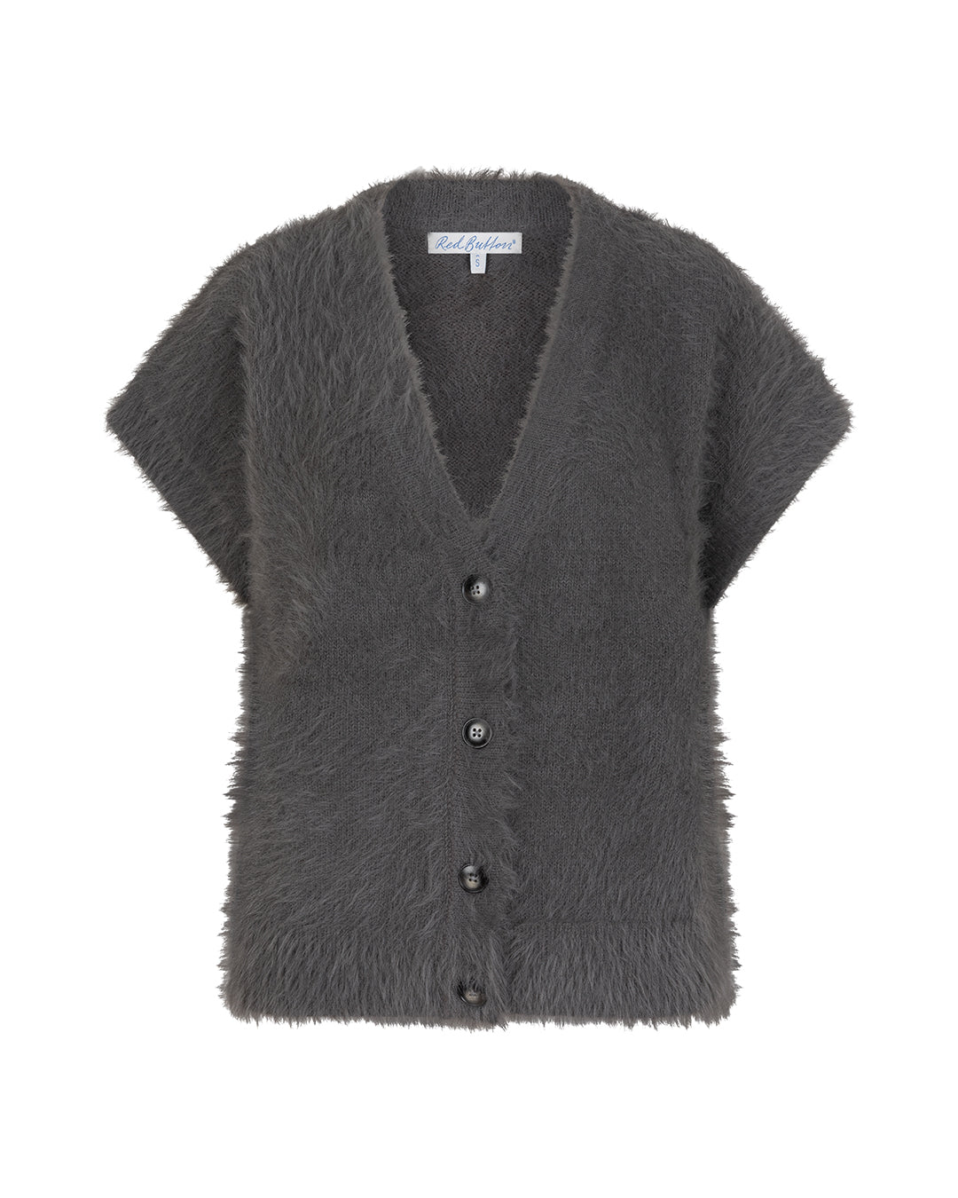 Sleeveless Fuzzy Knit - grey