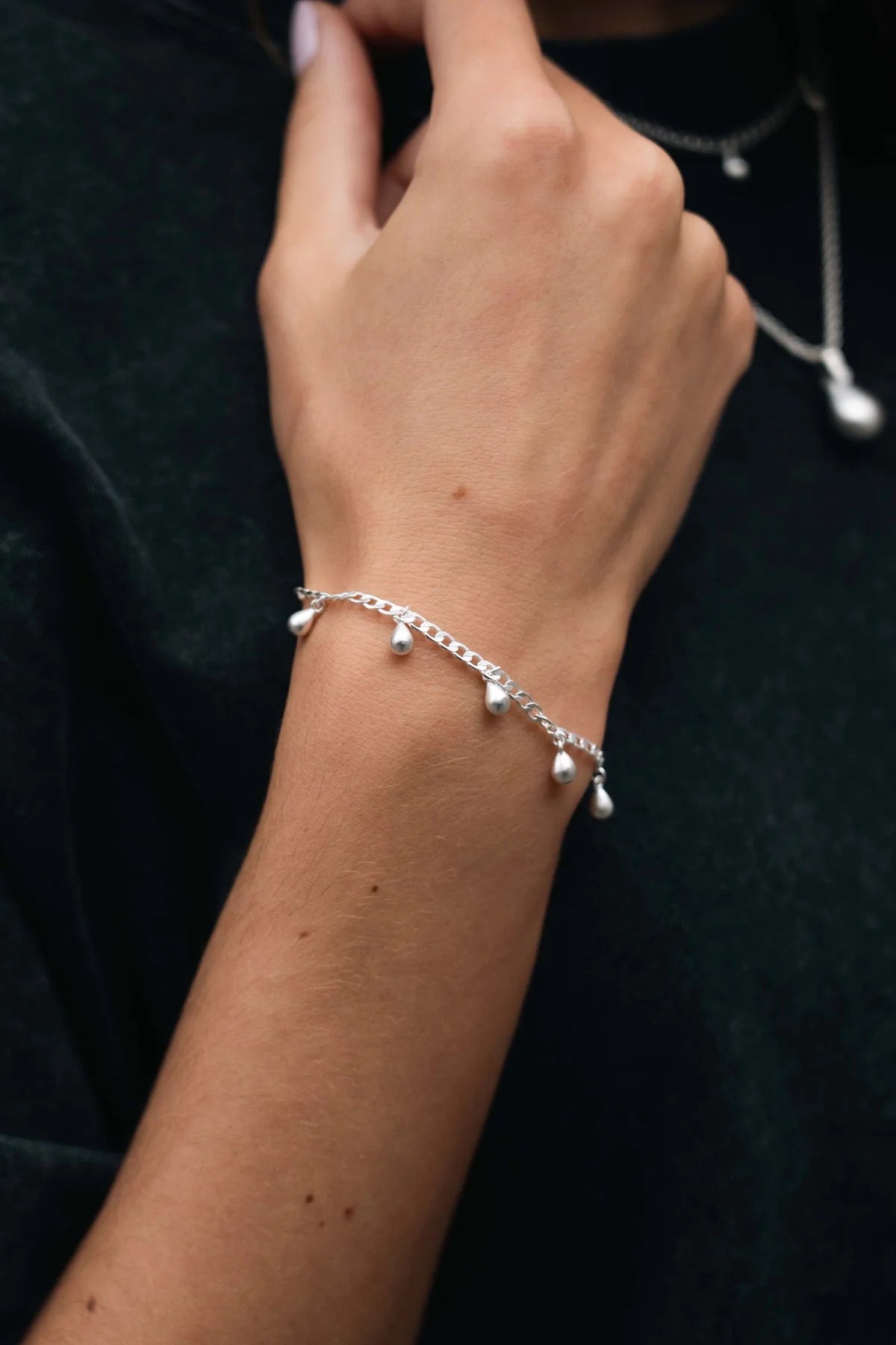Teardrop Bracelet - Silver
