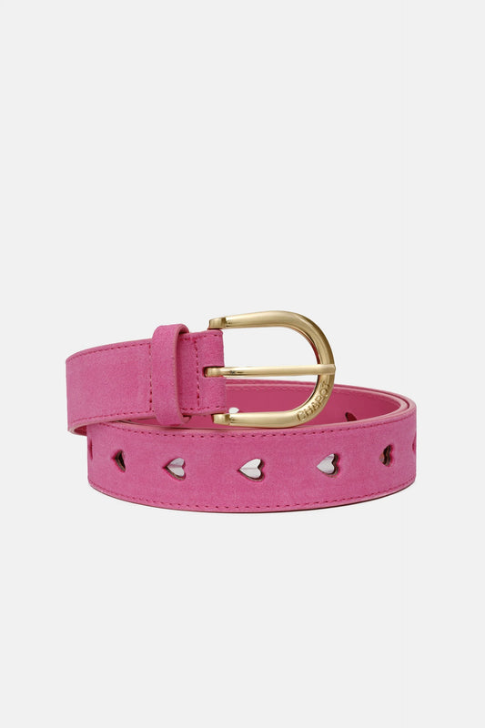 Fabienne Chapot Cut out Heart Belt - Pink Candy