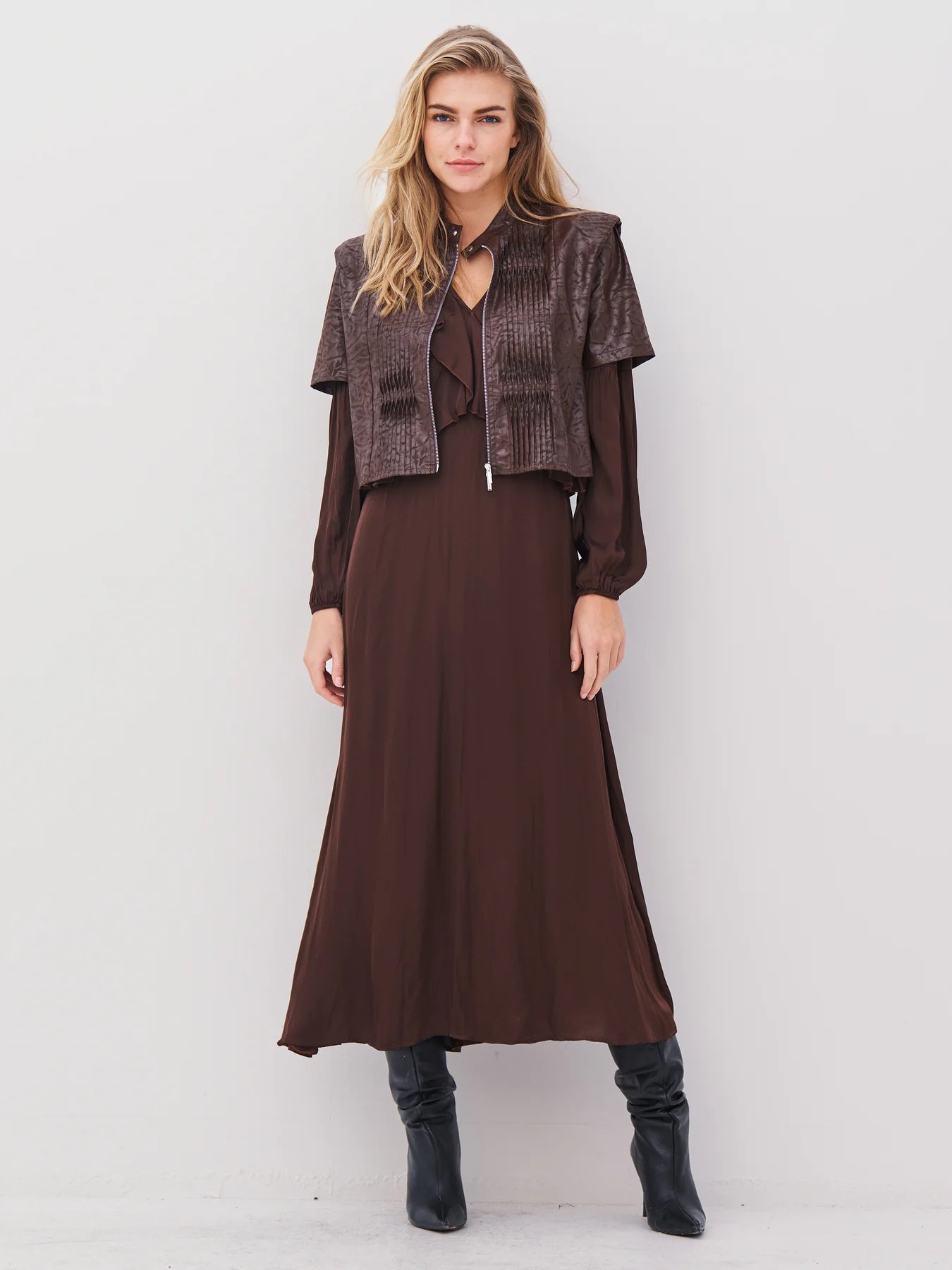 NU Denmark Anett Zip up Blouse Jacket