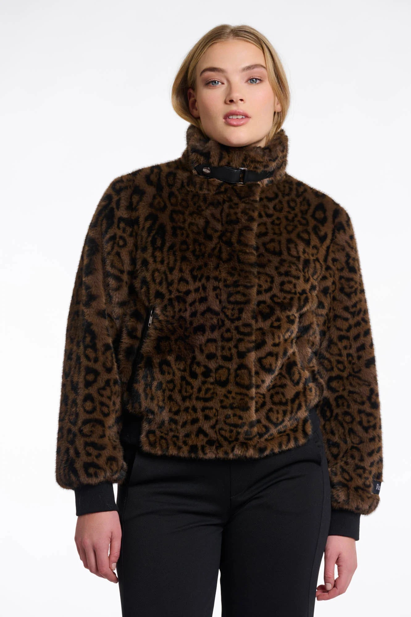 R&P Ambra Faux Fur Jacket - Leopard
