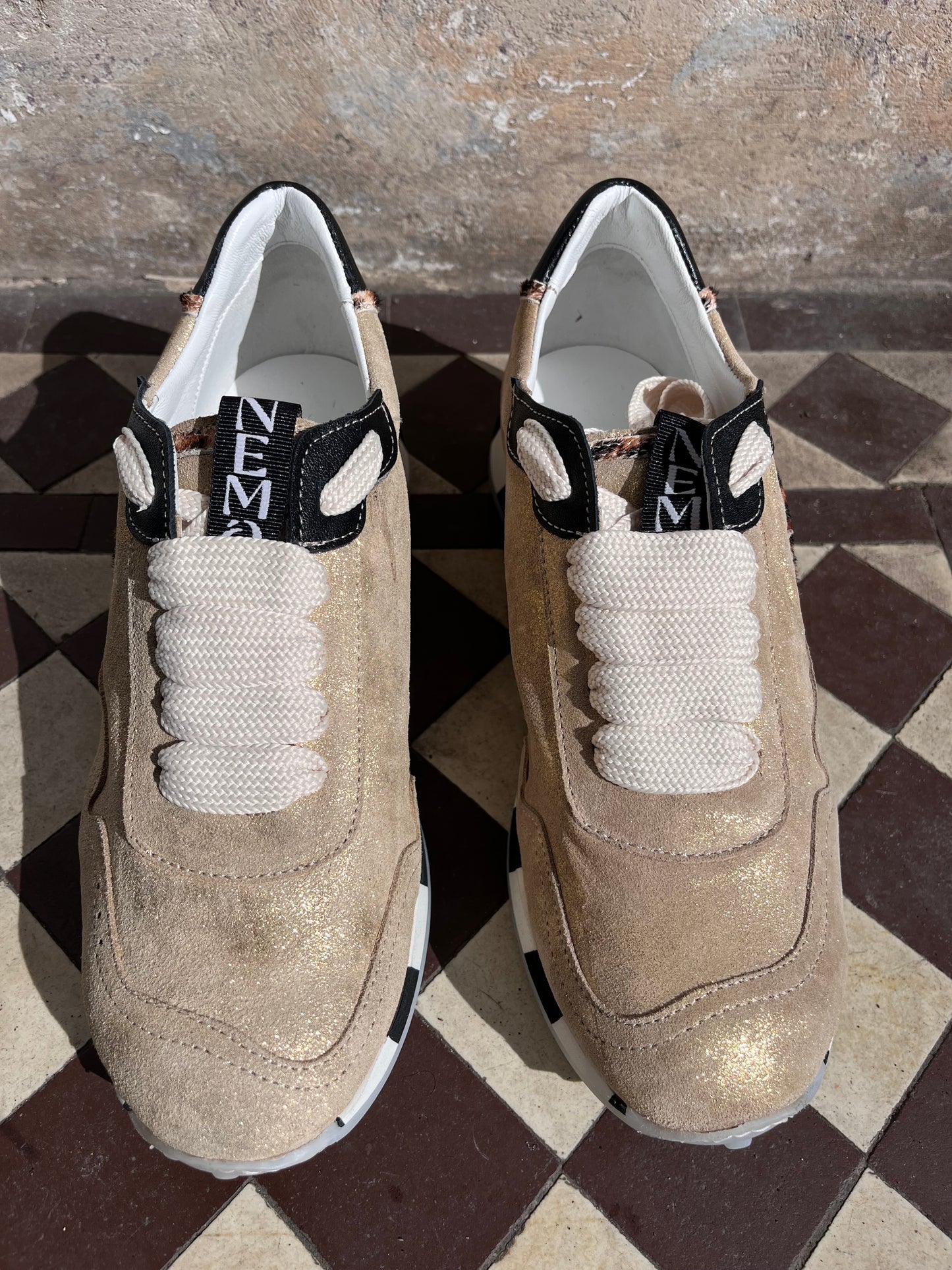Nemonic Bowie sneaker - gold