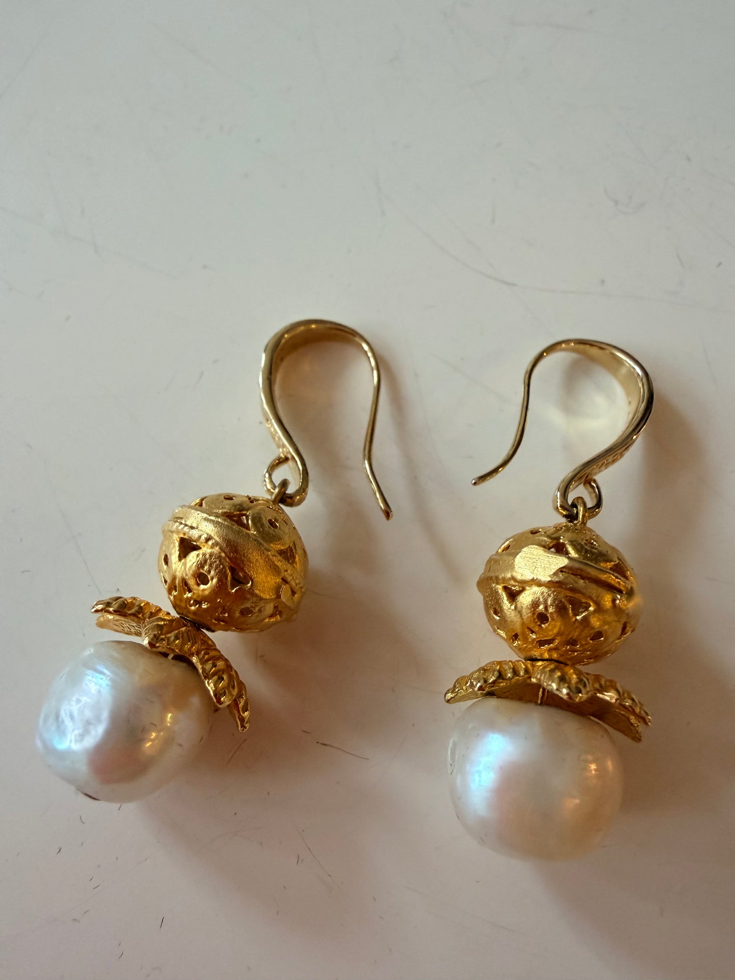 DW Pearl Earrings - gold/pearl (1)