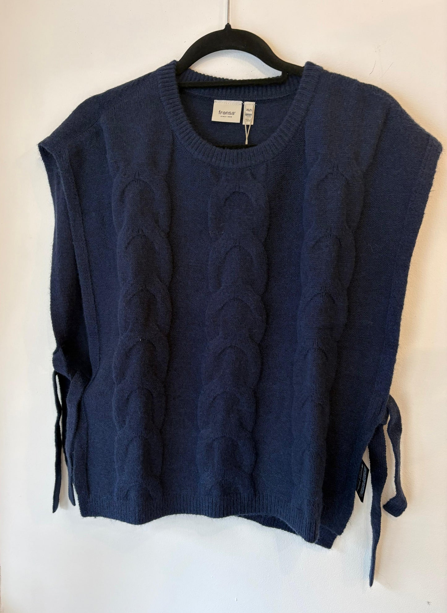 Fransa Calan Poncho - Navy Blazer