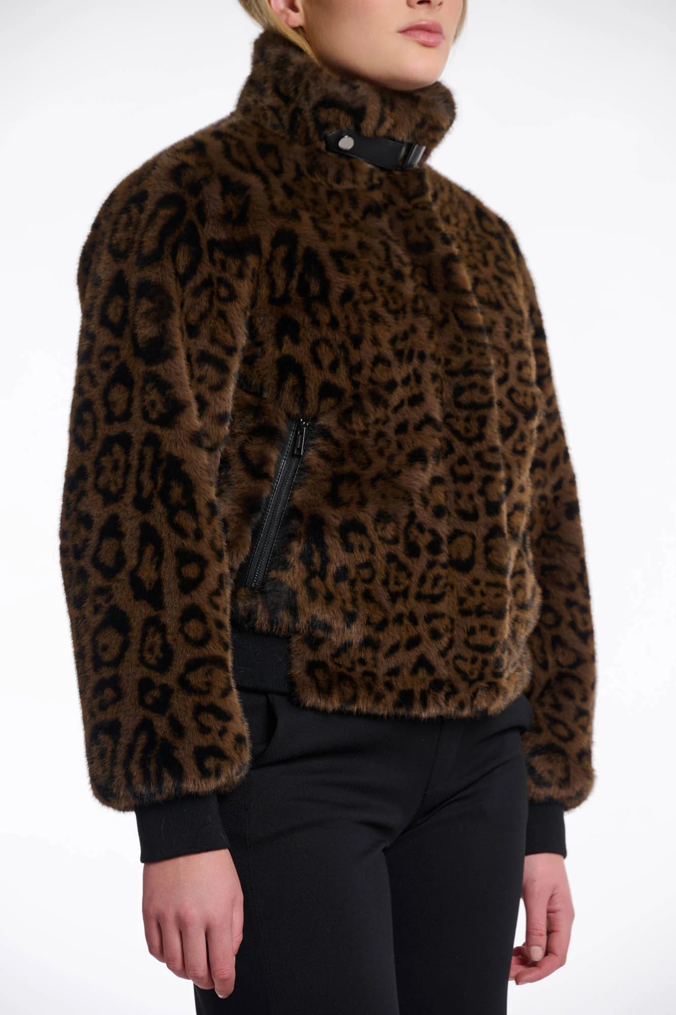 R&P Ambra Faux Fur Jacket - Leopard