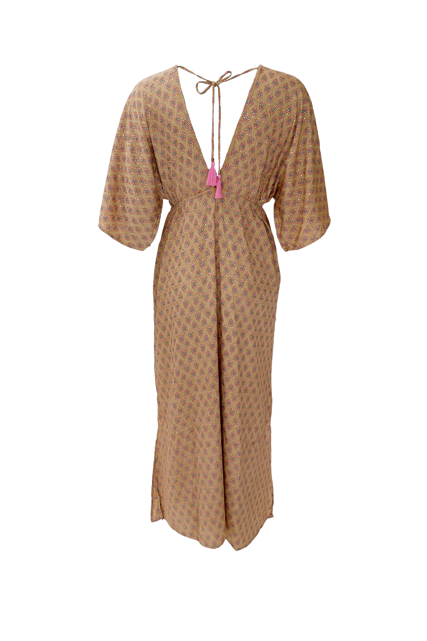 Luna V-neck Dress - latte