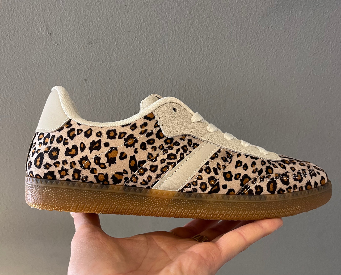 Single stripe sneaker - leopard