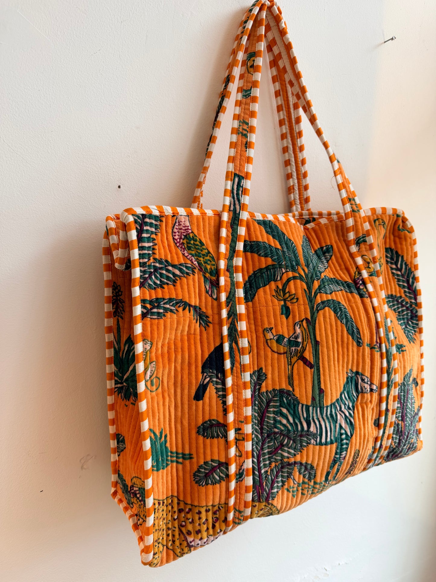 Velvet Jungle Shopper - orange