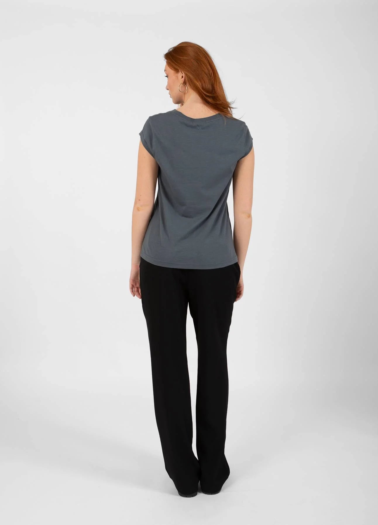 Coster Copenhagen Heart Basic V-neck T-Shirt - Stone Grey