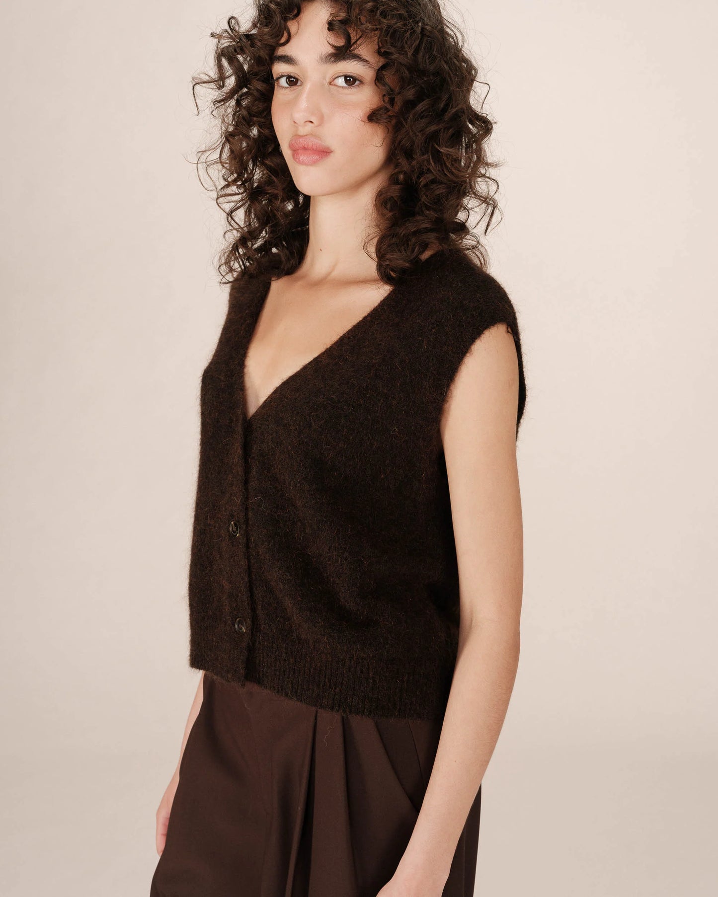 G&M Santa Vest - choc brown