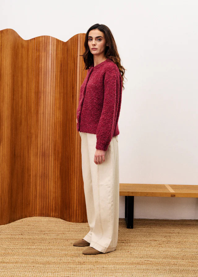 FRNCH Selkirk Cardigan - bordeux