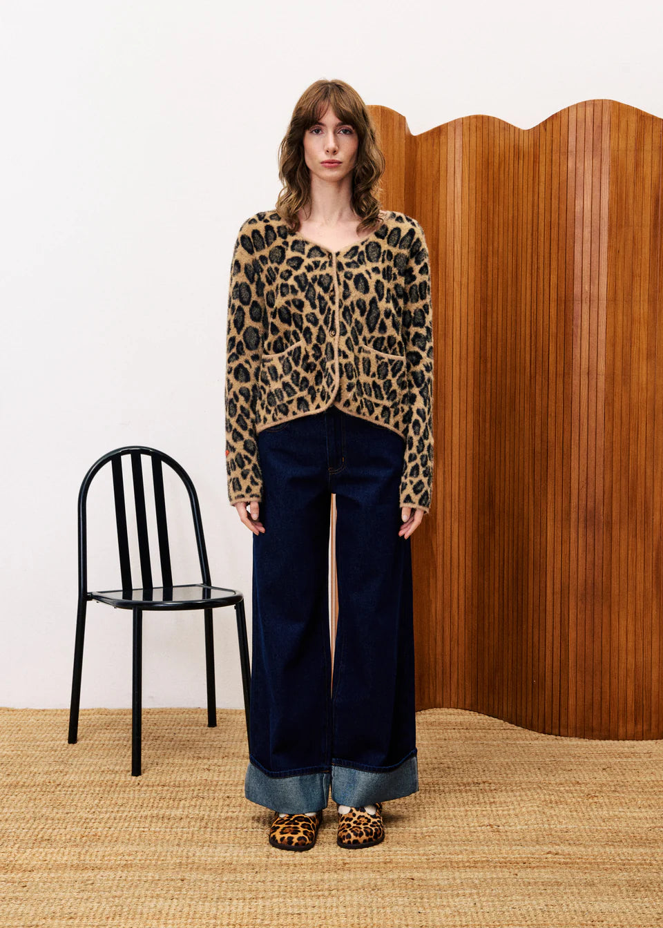 FRNCH Begonia Cardigan - leopard